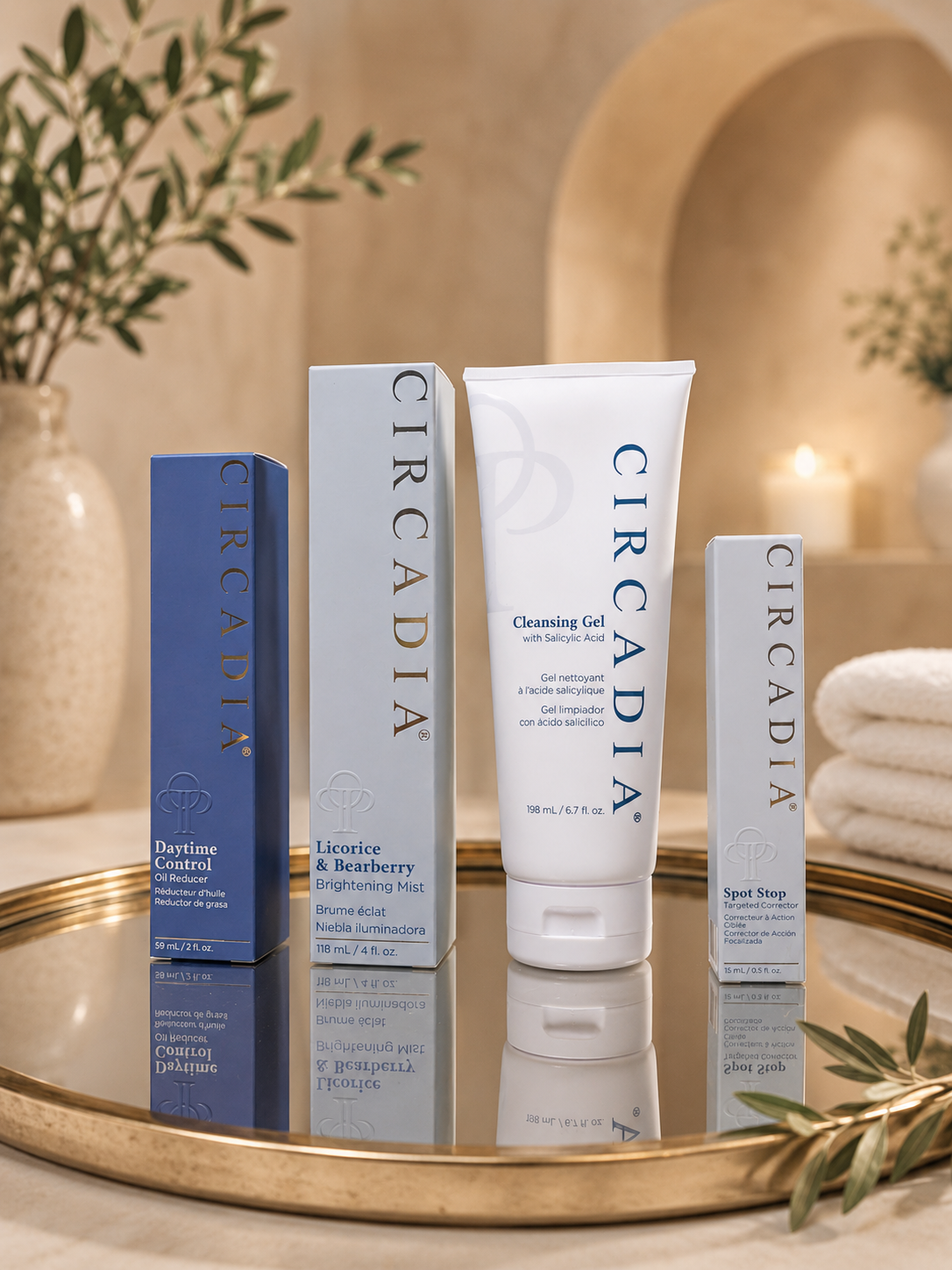 Circadia skincare product lineup at NovaSkin