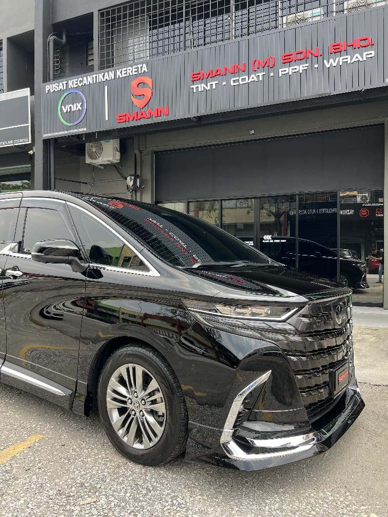 Ceramic coating protection on matte black car