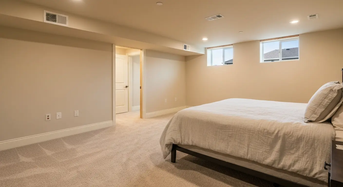 Basement bedroom