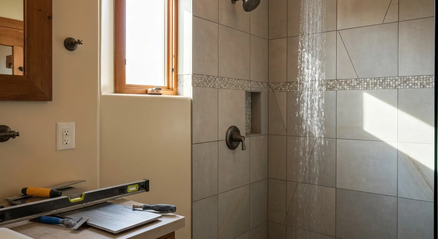 Custom tile shower installation in Amarillo