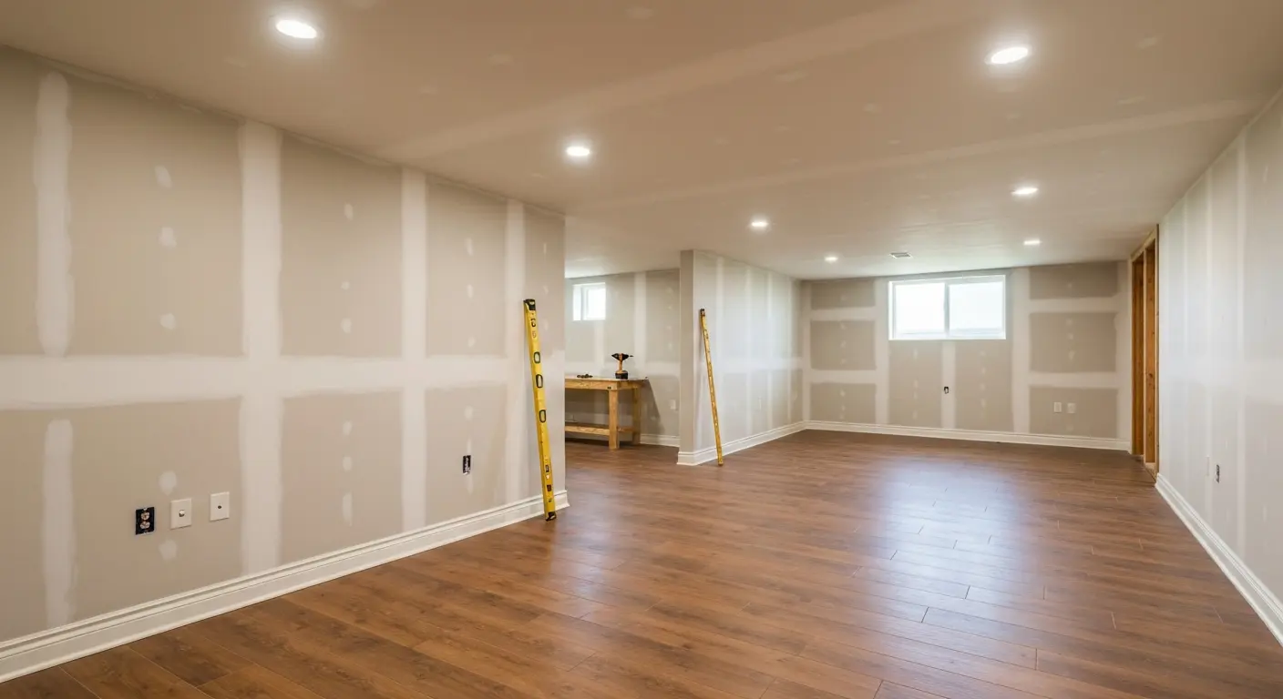 Recreation room in basement