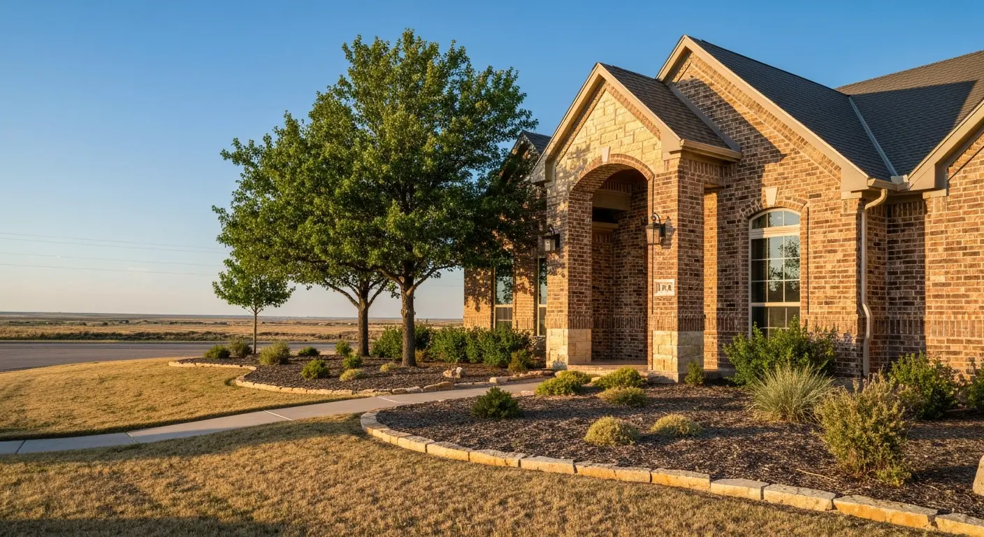 Custom home exterior in Amarillo