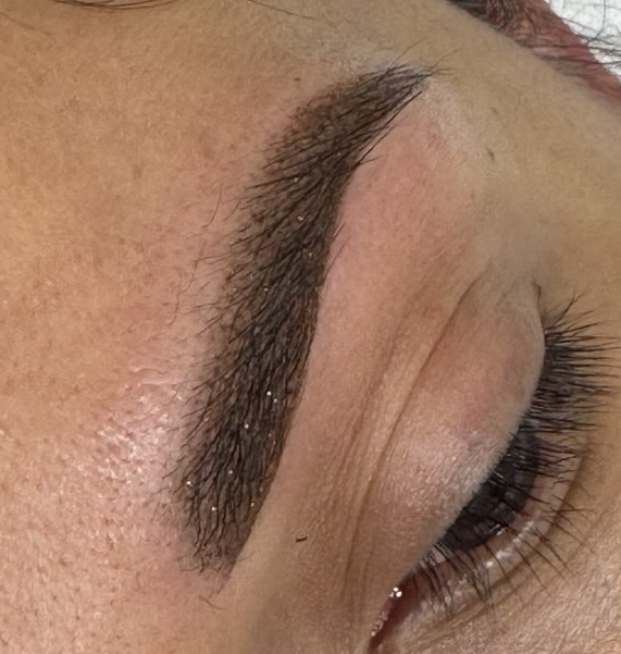 Trabajo de micropigmentación de cejas