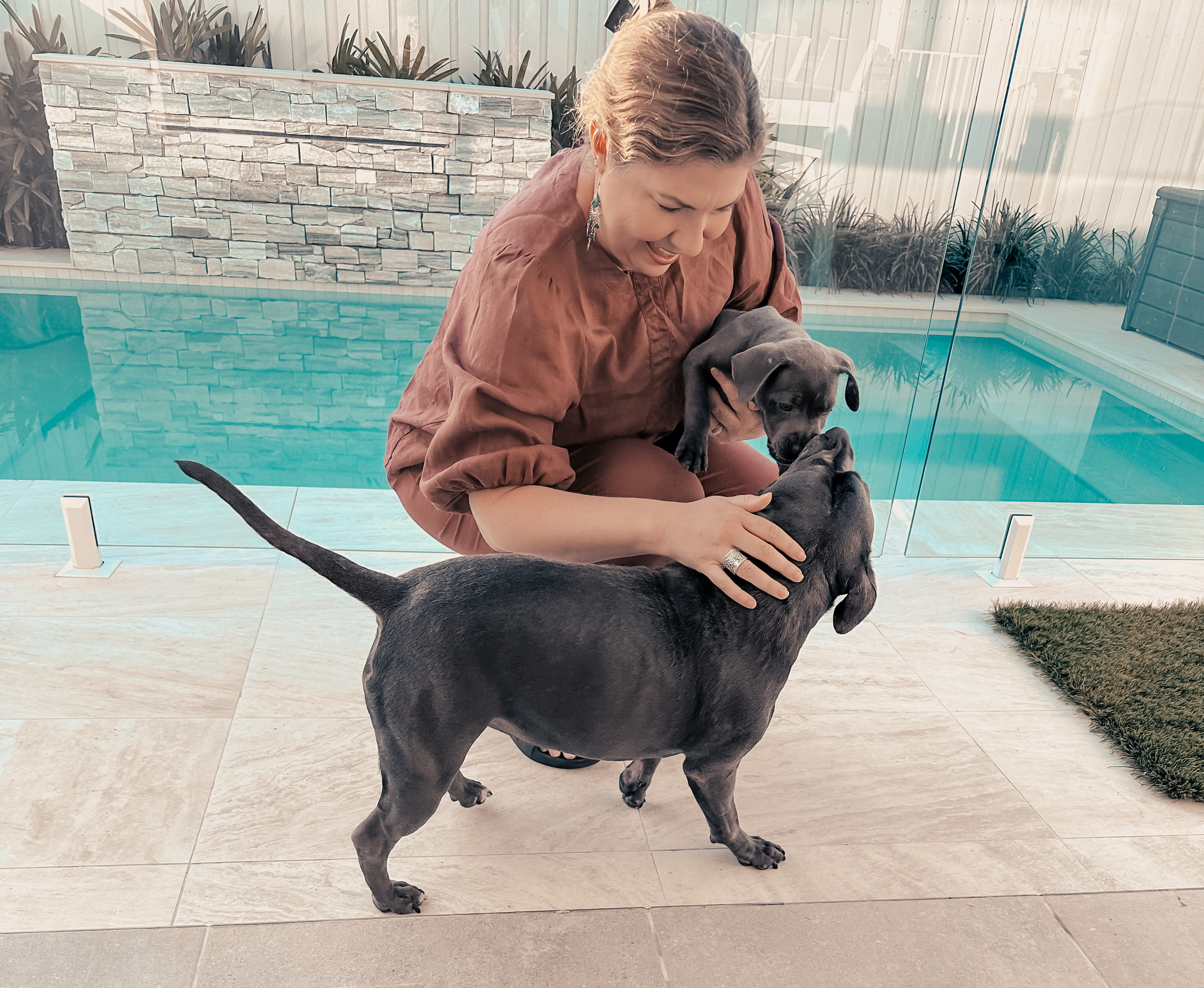 Posh Paws Gold Coast Owner with Dogs