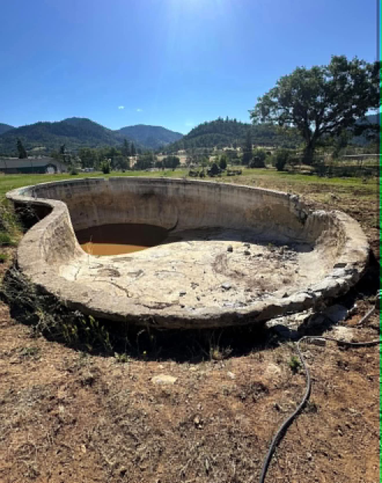Pool demolition before and after in Rogue River – before