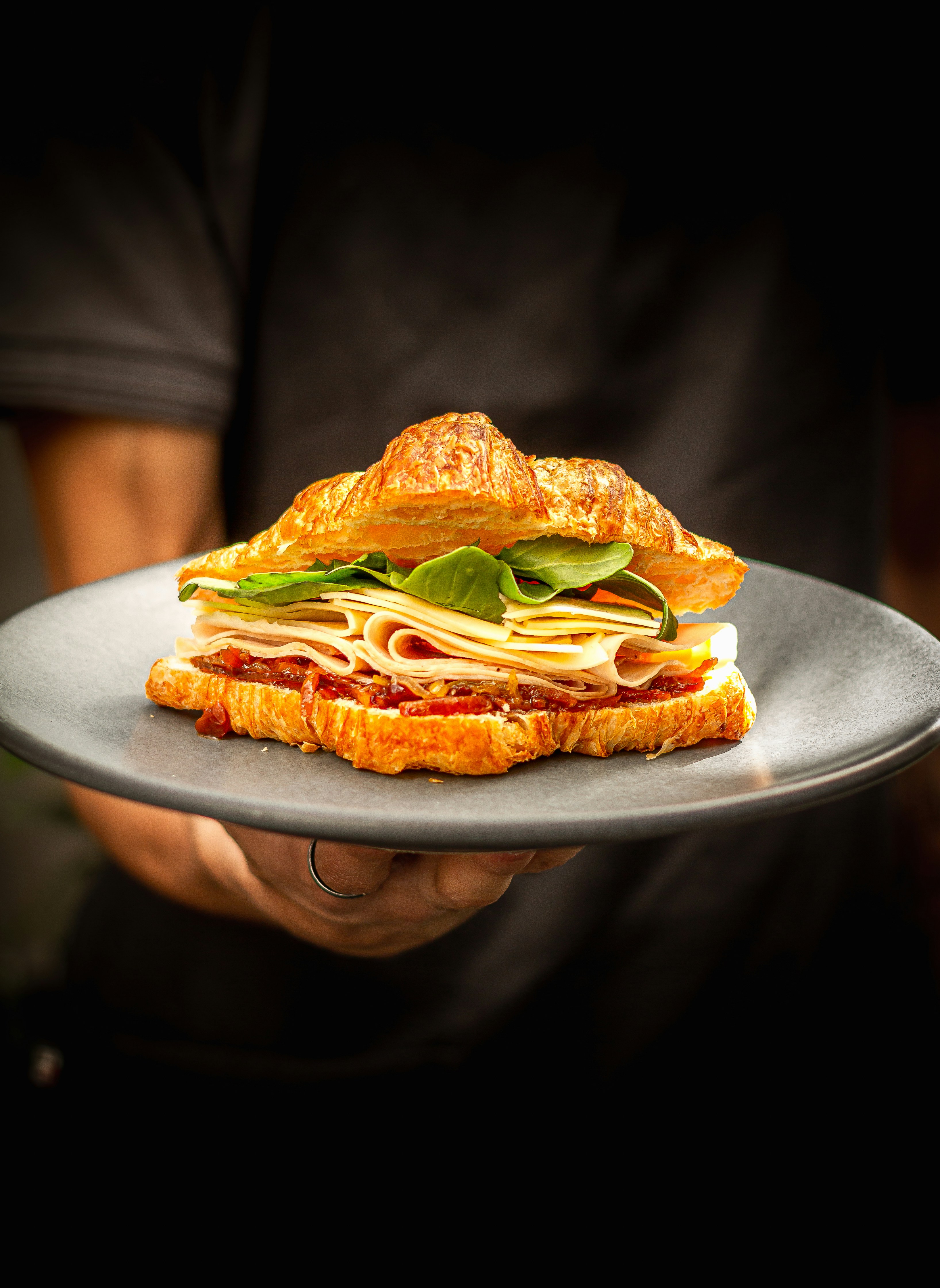 Croissant with Bacon