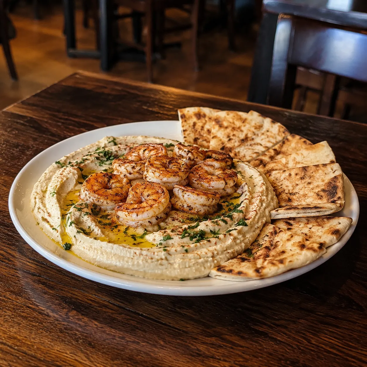 Shrimp Hummus Platter