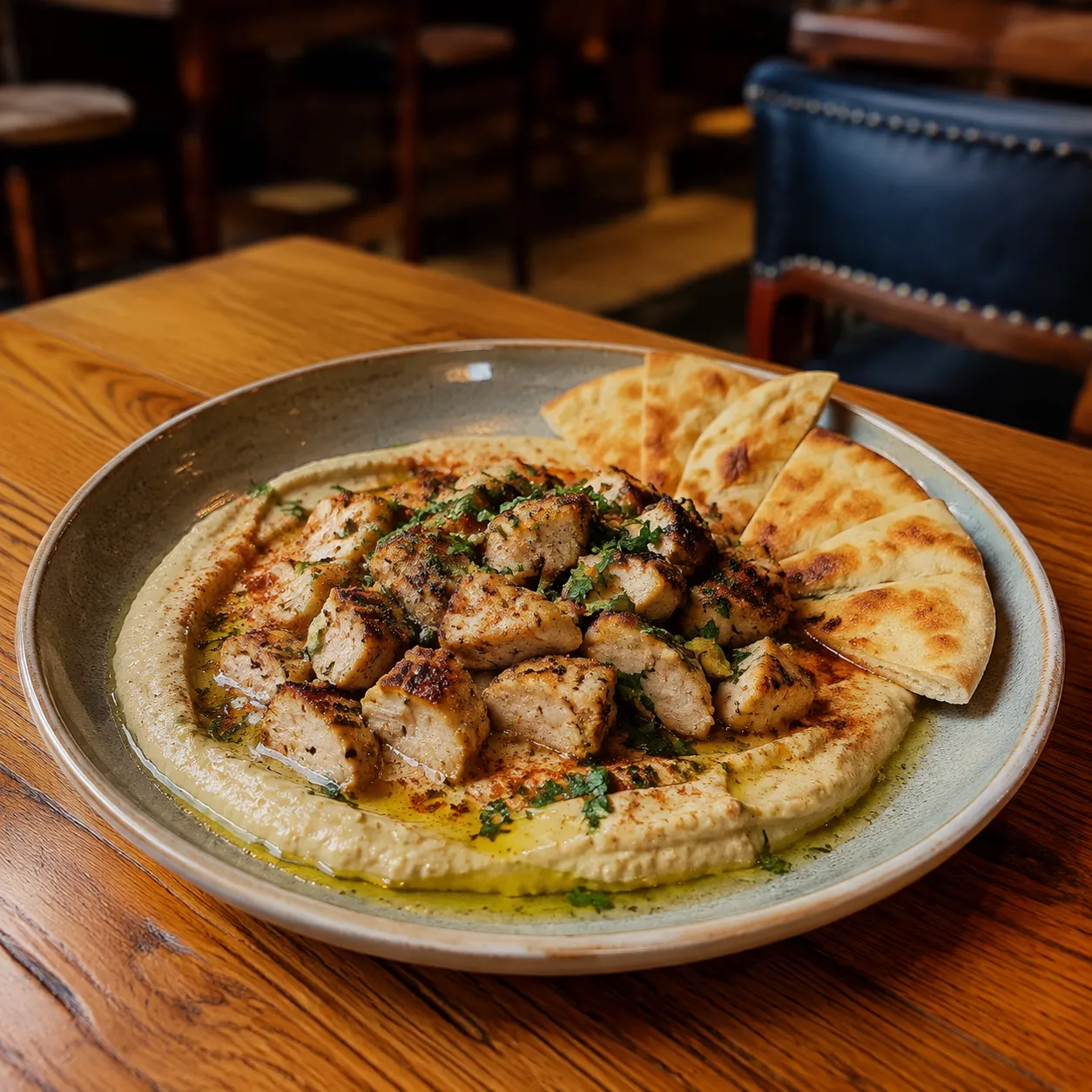 Chicken Hummus Platter