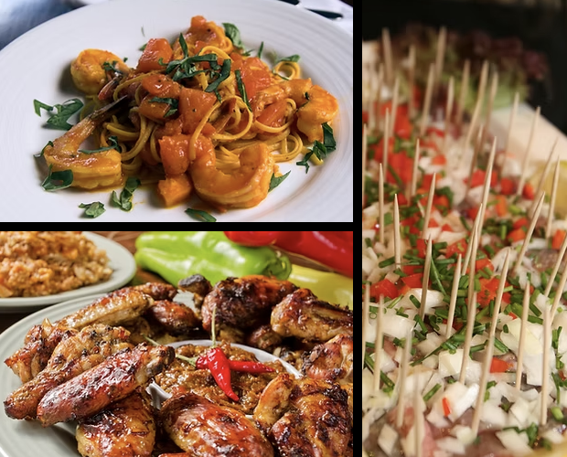 Beautiful mixed food spread