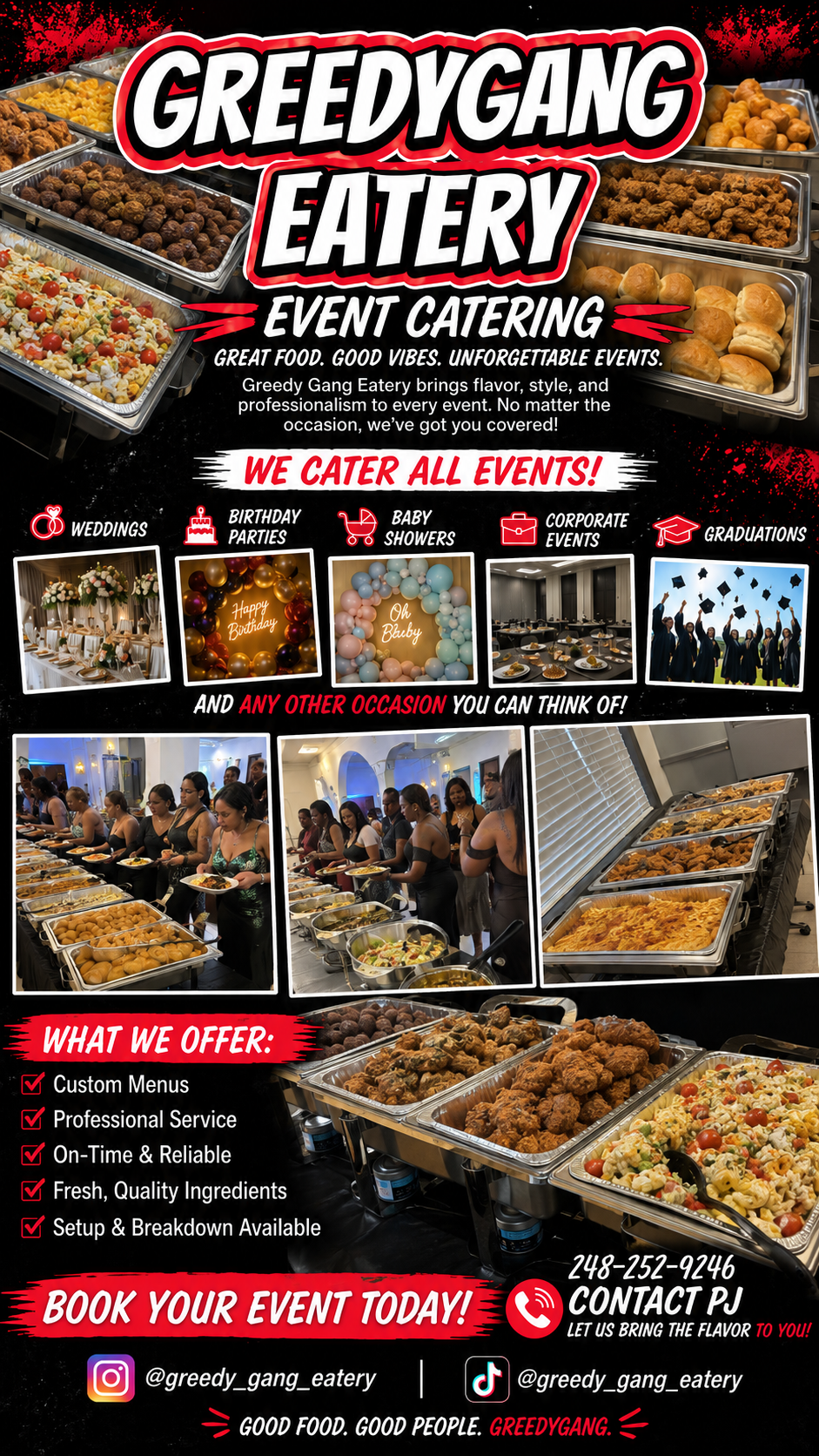 Greedy Gang catering photo