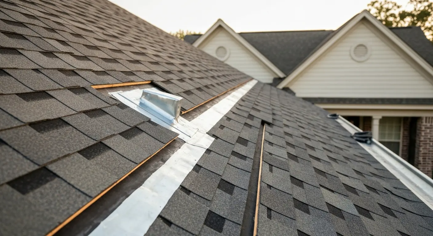 Asphalt shingle roofing installation in White Castle