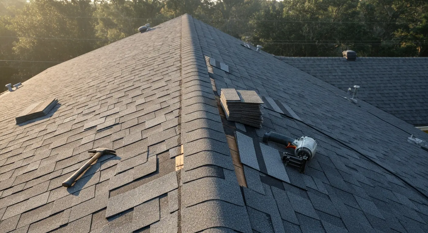 Shingle repair and spot replacement services in White Castle