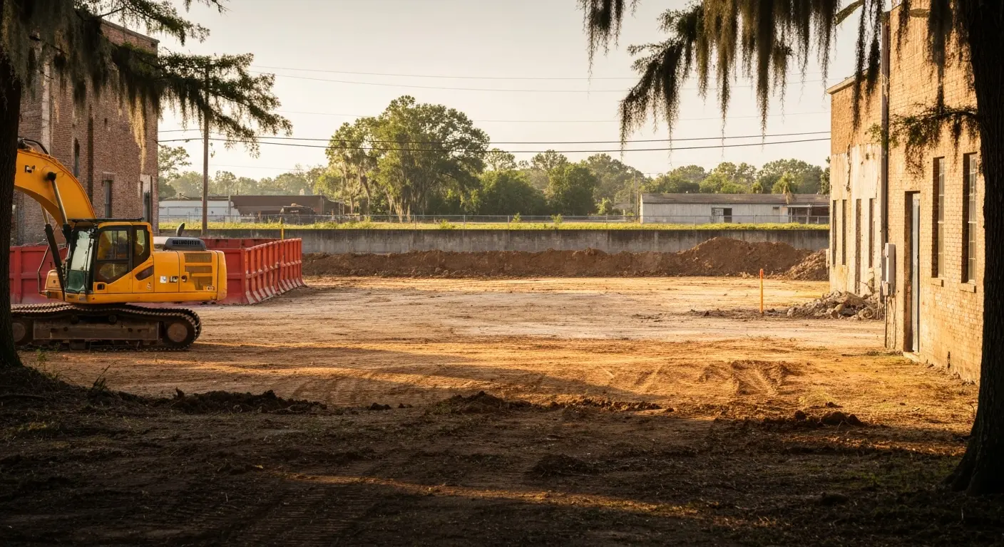 Demolition project site in Plaquemine