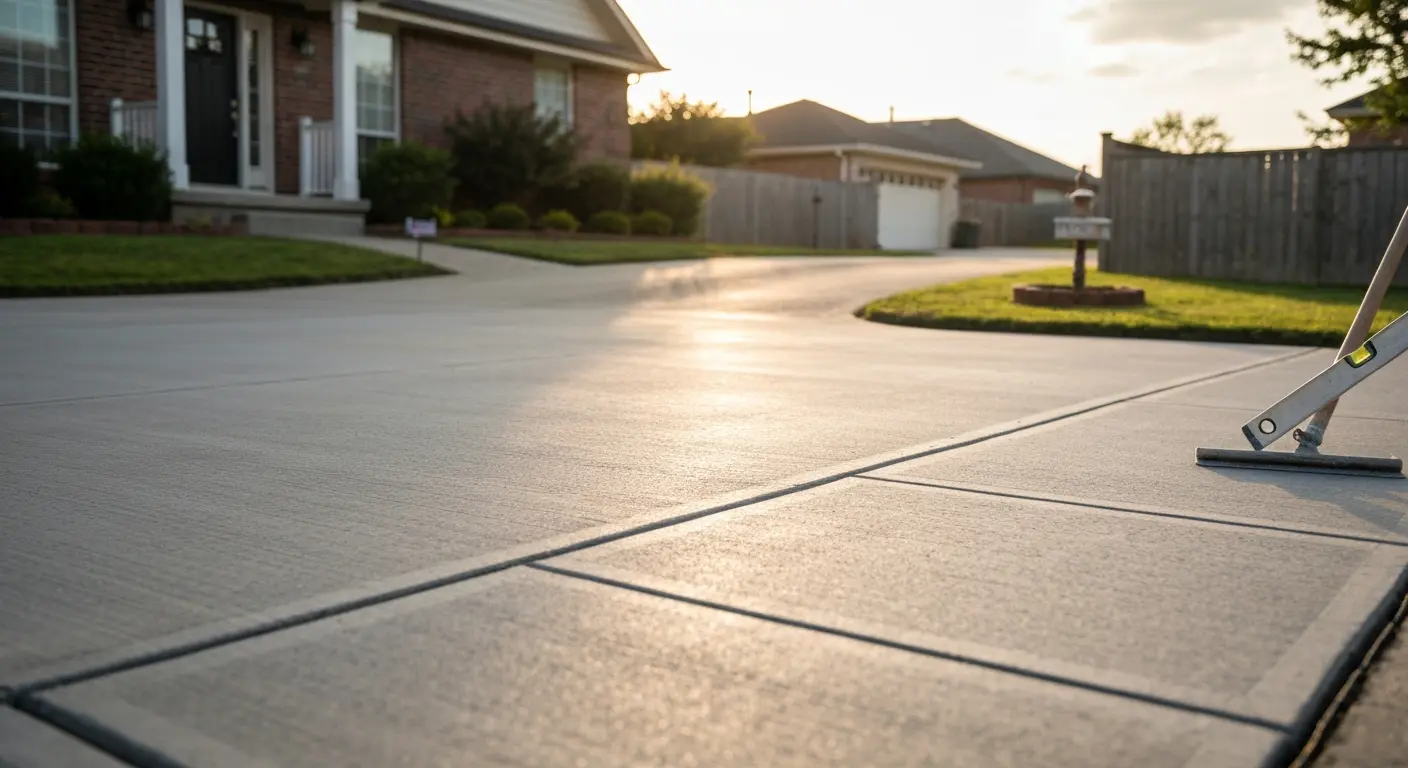 Concrete driveway slab
