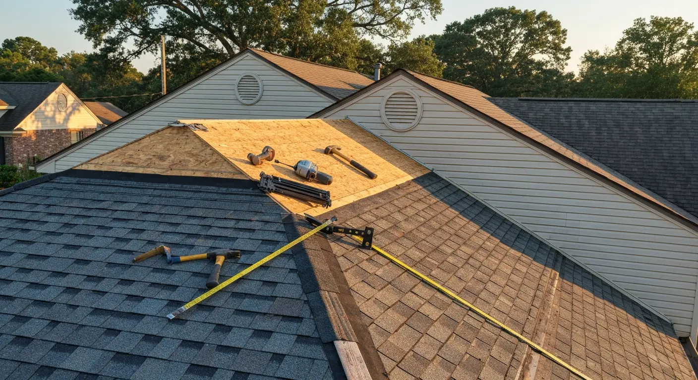 Roof repair project