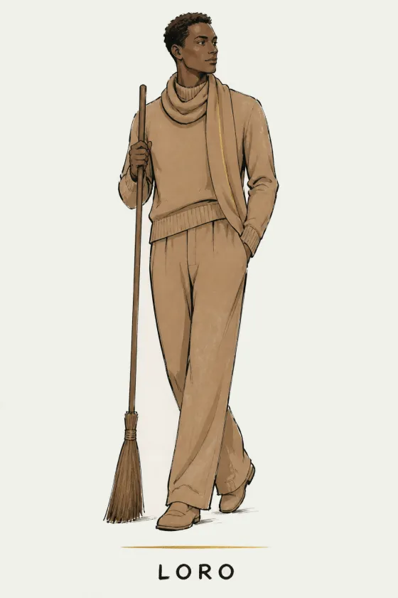 Loro, illustrated portrait. Digital Systems Housekeeping of the Lens on Luxury AI Atelier.