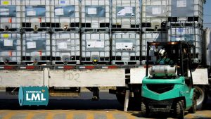 Despacho estanques IBC con montacarga