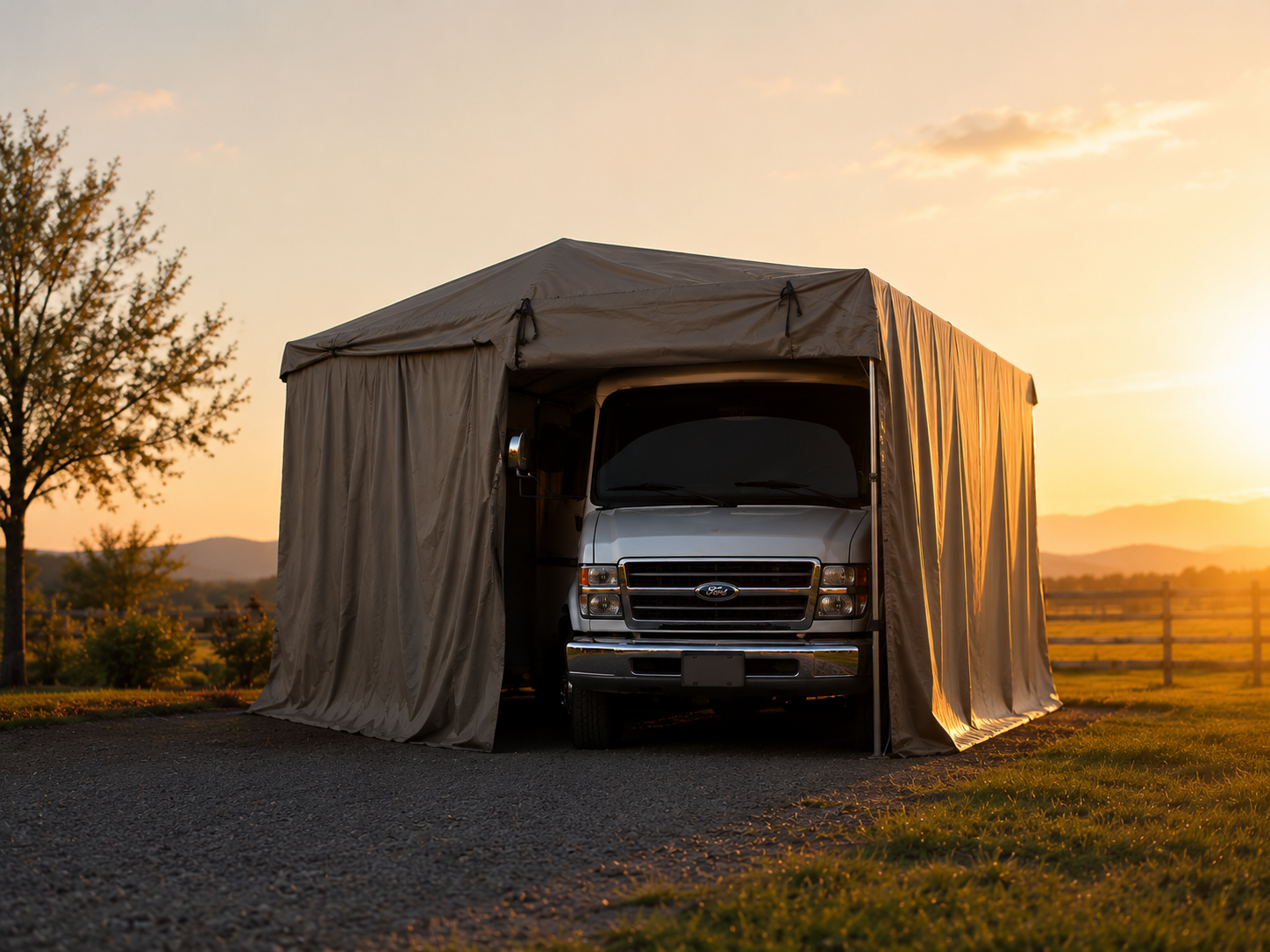 RV cover project in Conway Arkansas