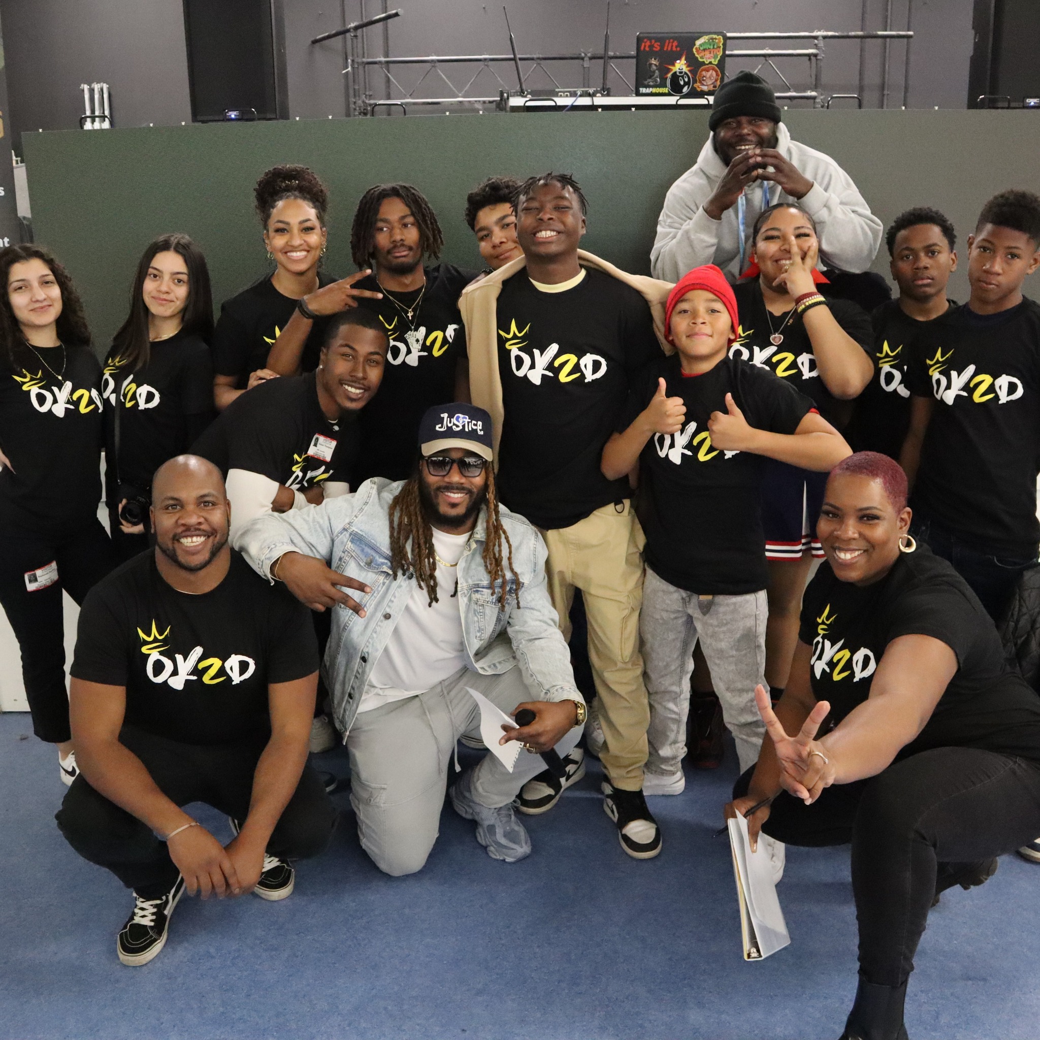 Oliver J. North with school community group