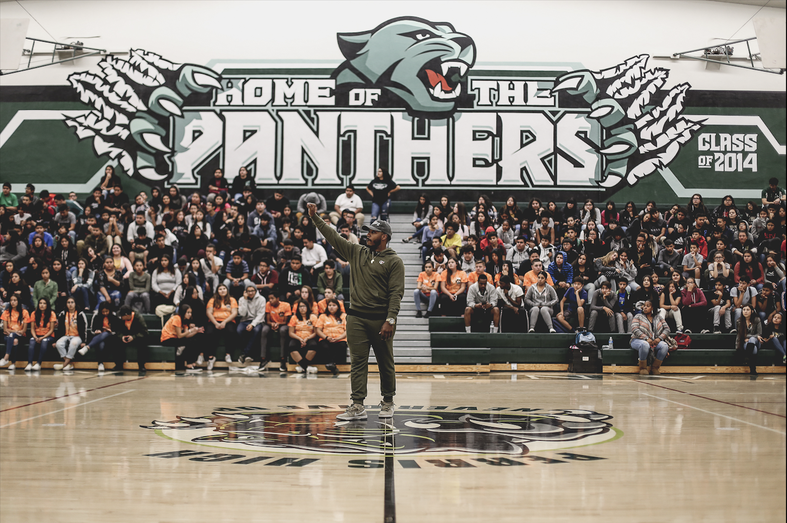Oliver J. North engaging with school community