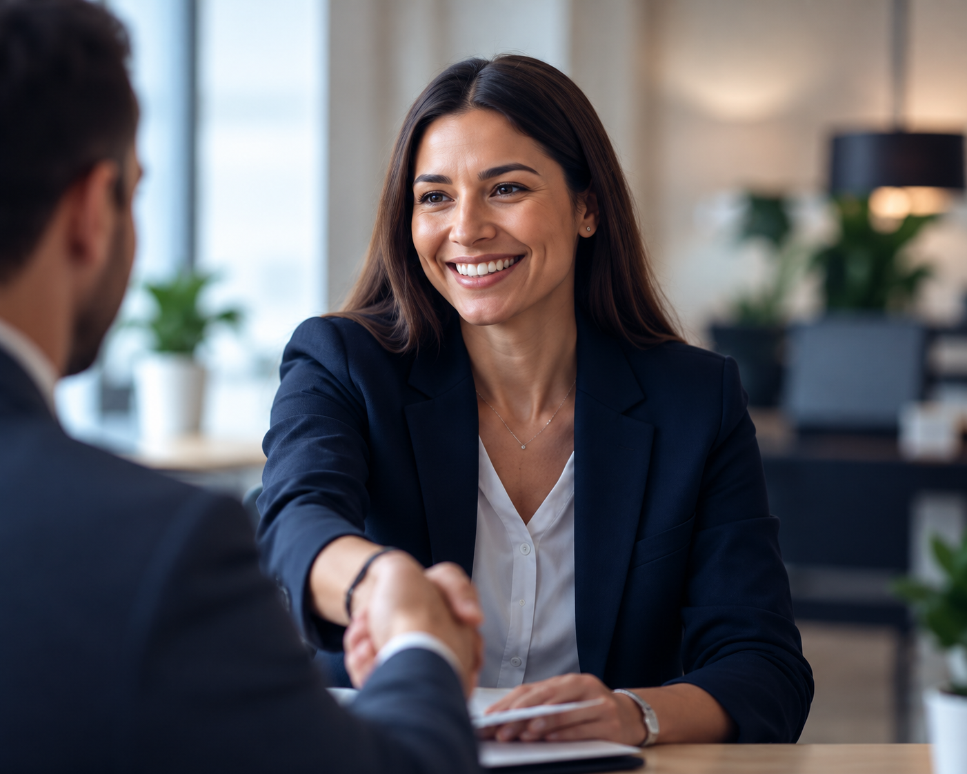 StaffWiz partner shaking hands with a client