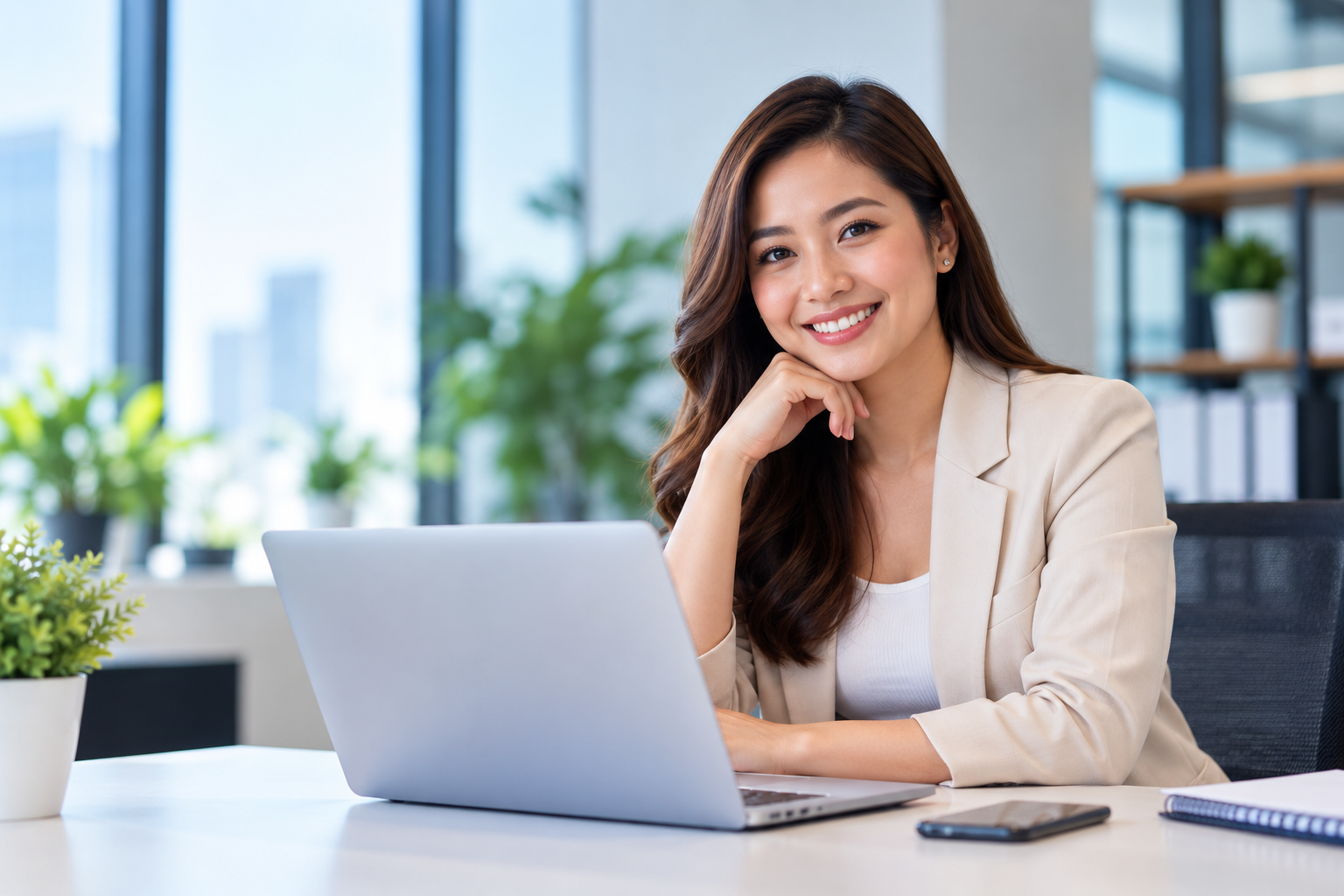 Accounting professional reviewing financial documents