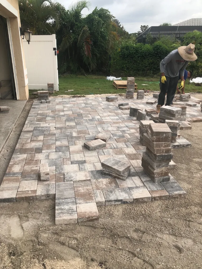 Modern paver installation