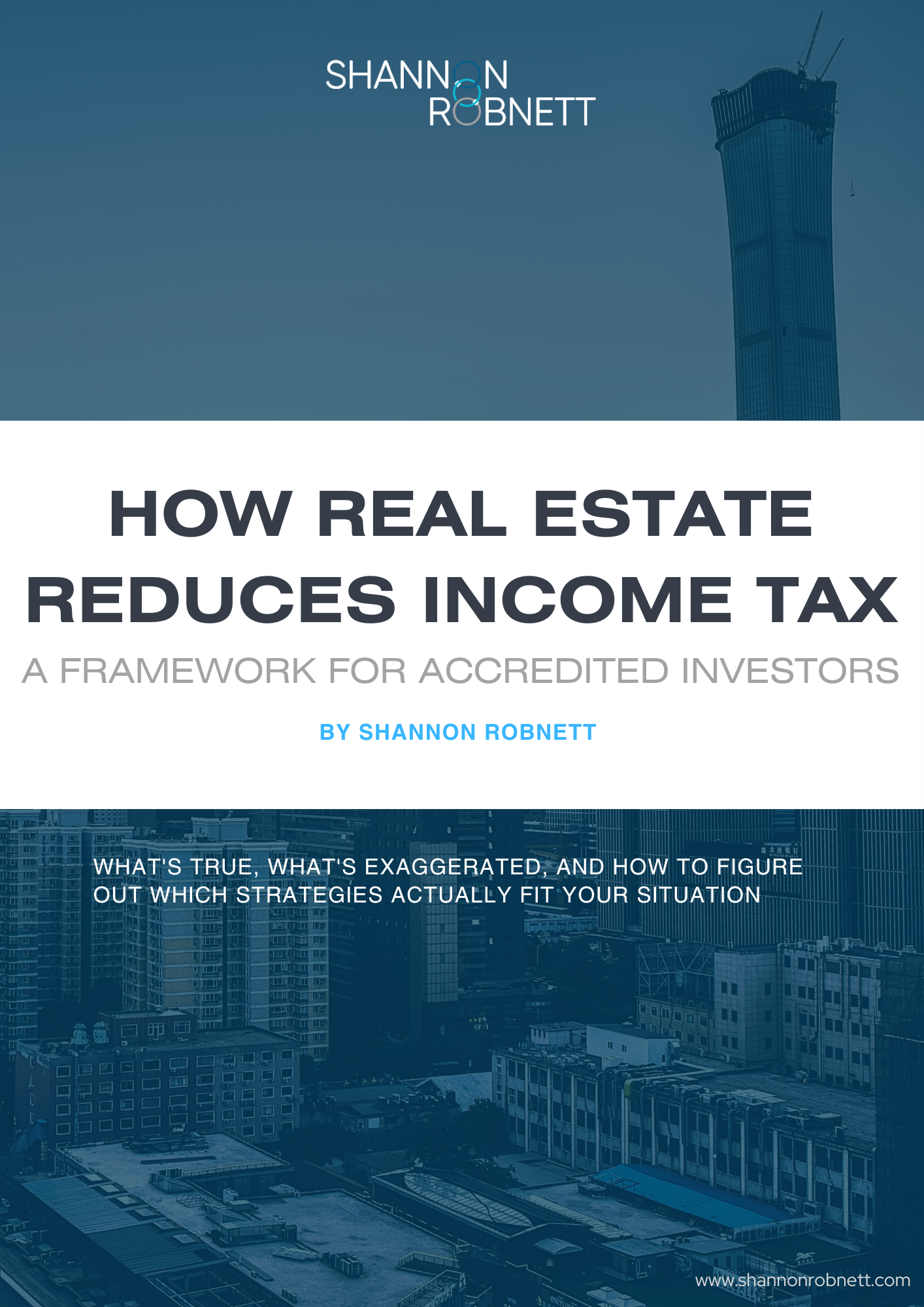 How Real Estate Reduces Tax ebook cover