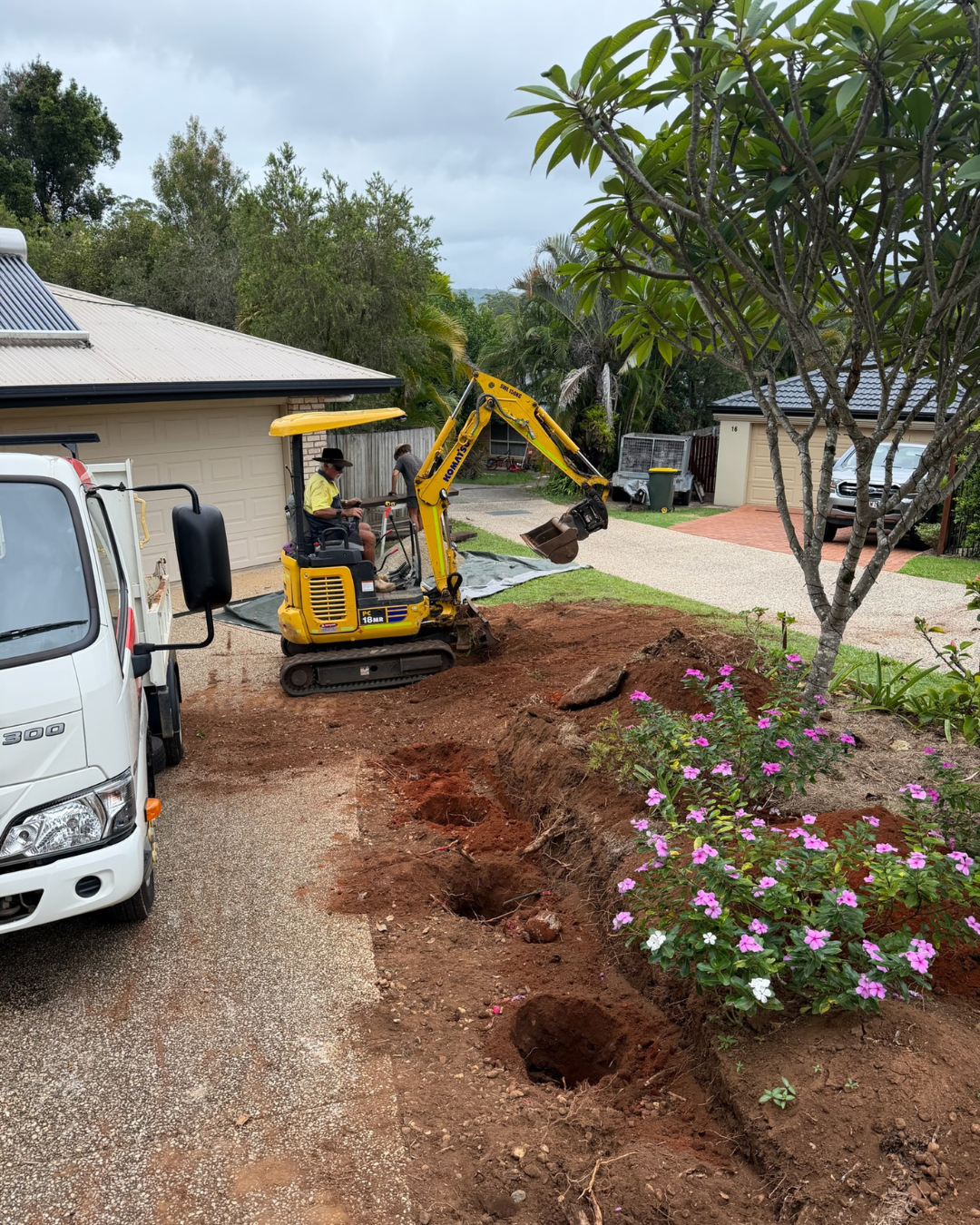 Landscaping excavation