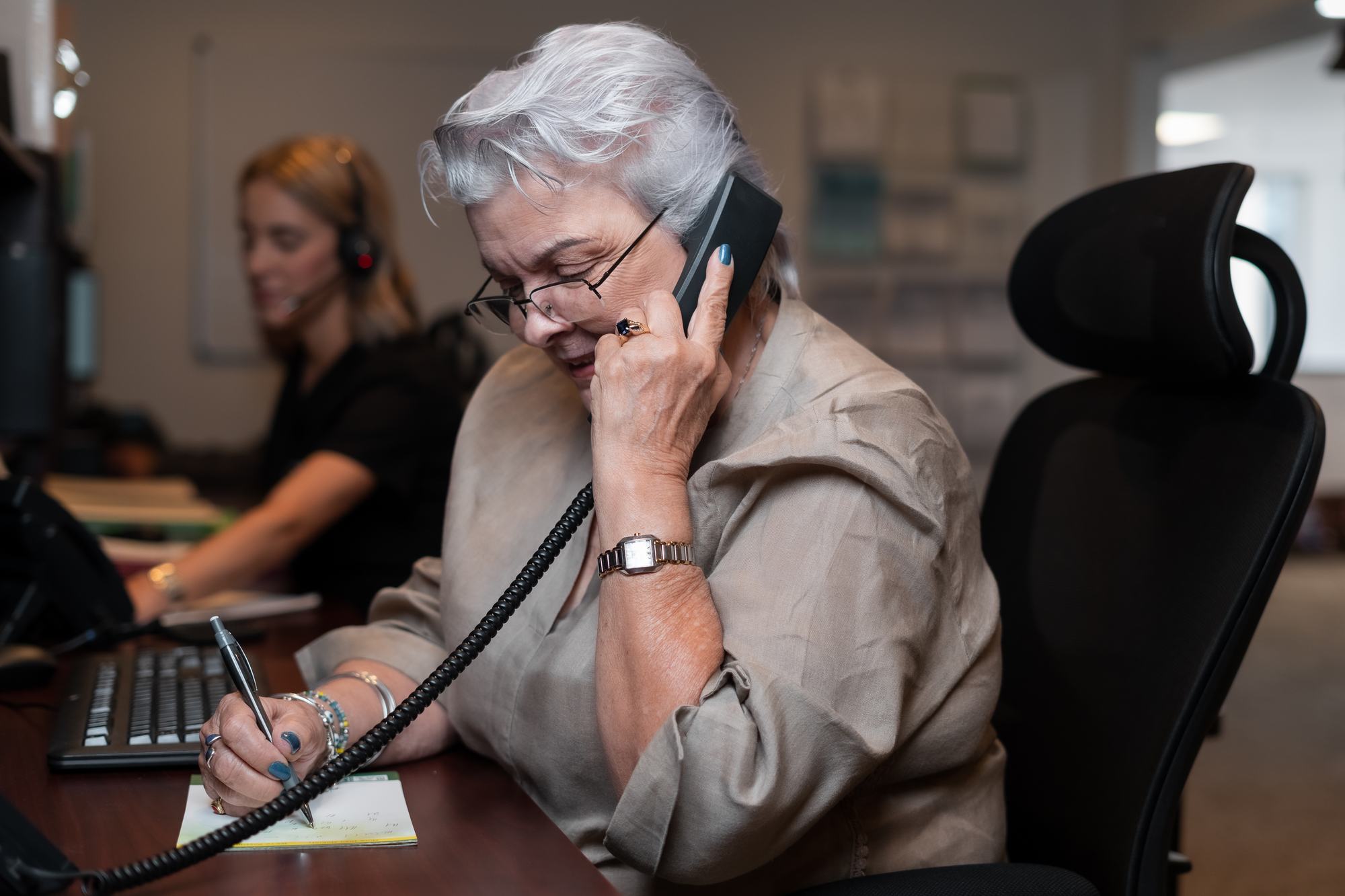 A DMR Corp patient speaking with the team by phone