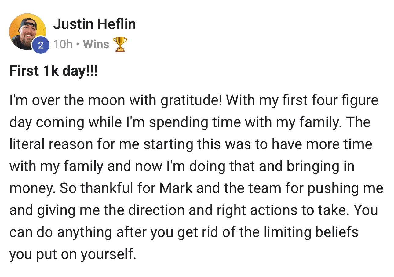 Student feedback screenshot 1