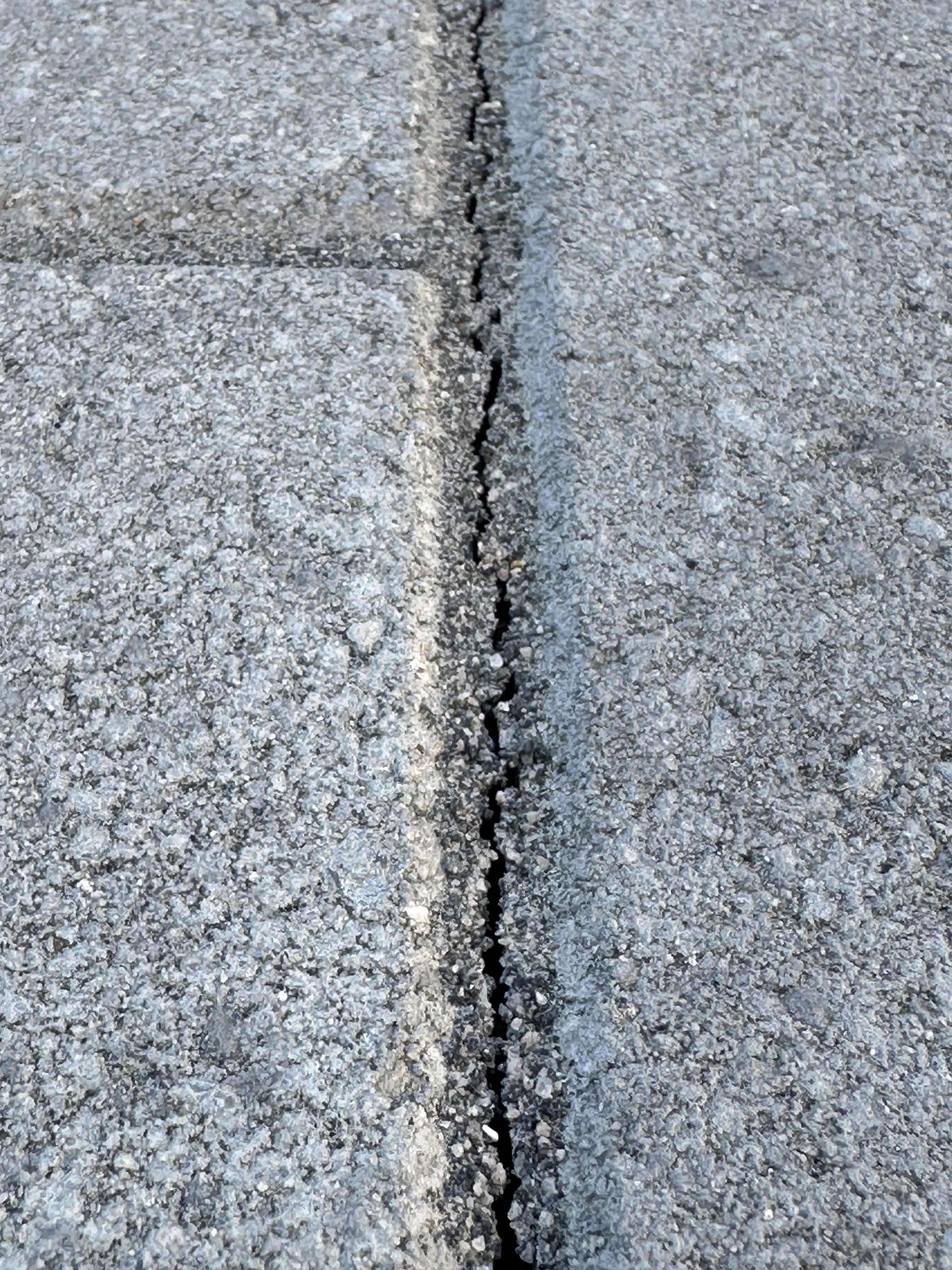 Cracked pavers Cracked pavers