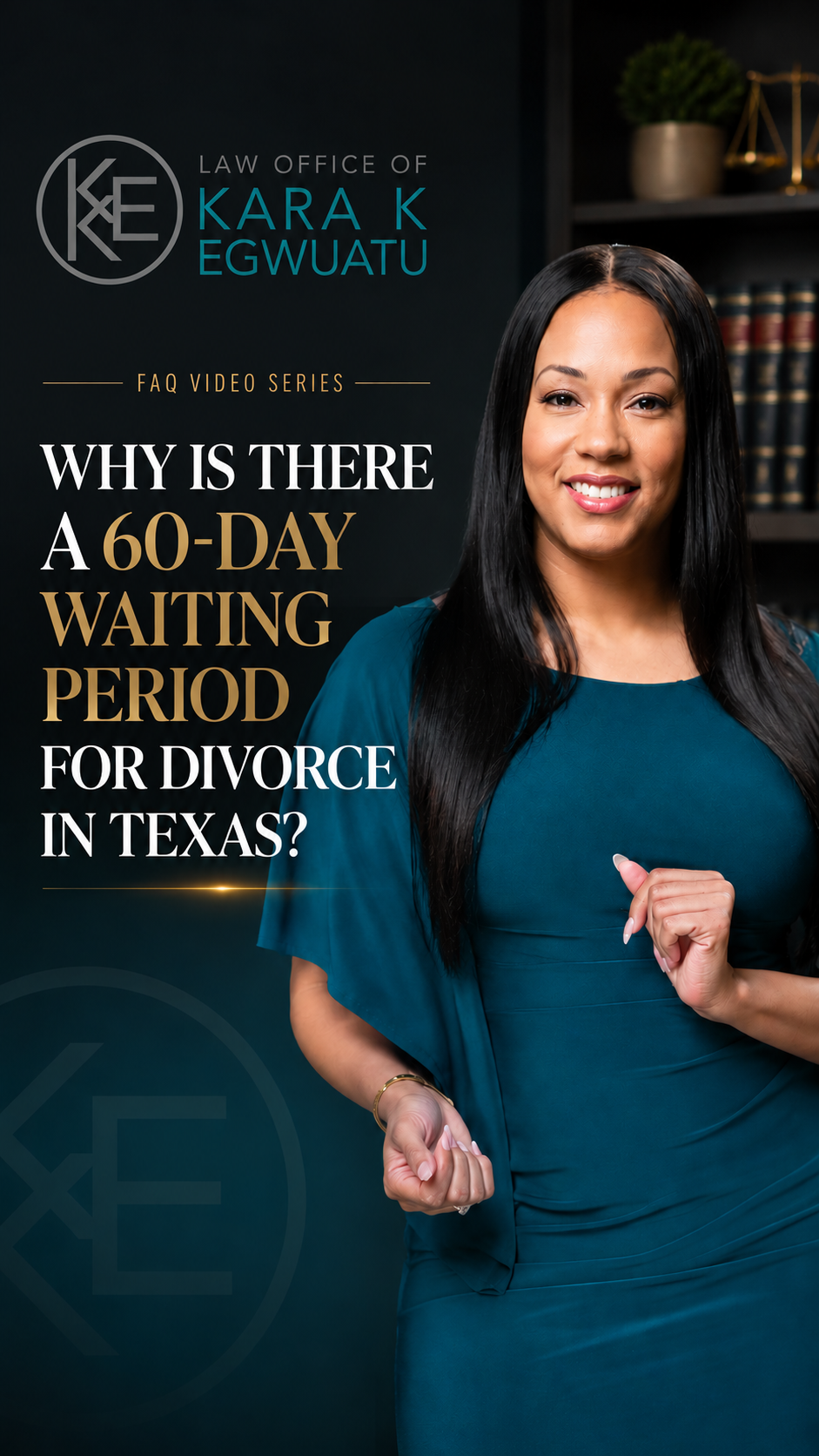 Why is there a 60-day waiting period for divorce in Texas?