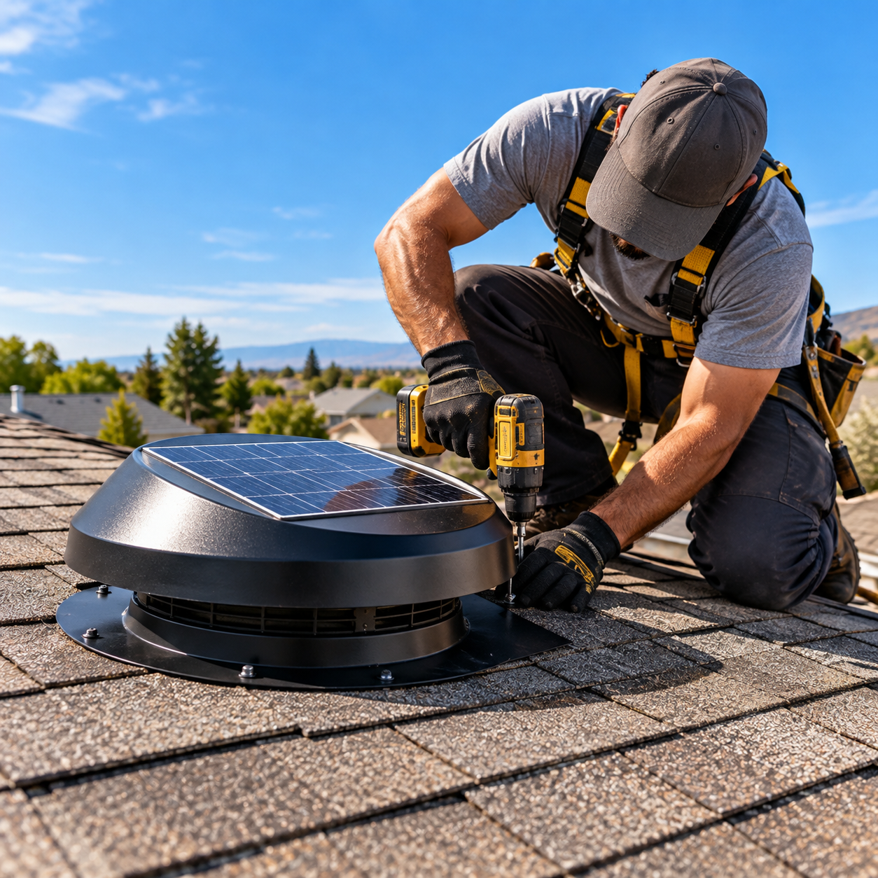Solar Attic Fan Installation