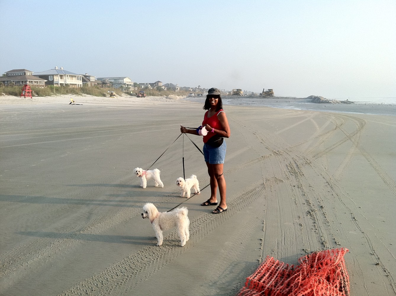 Pamela img with her Dogs