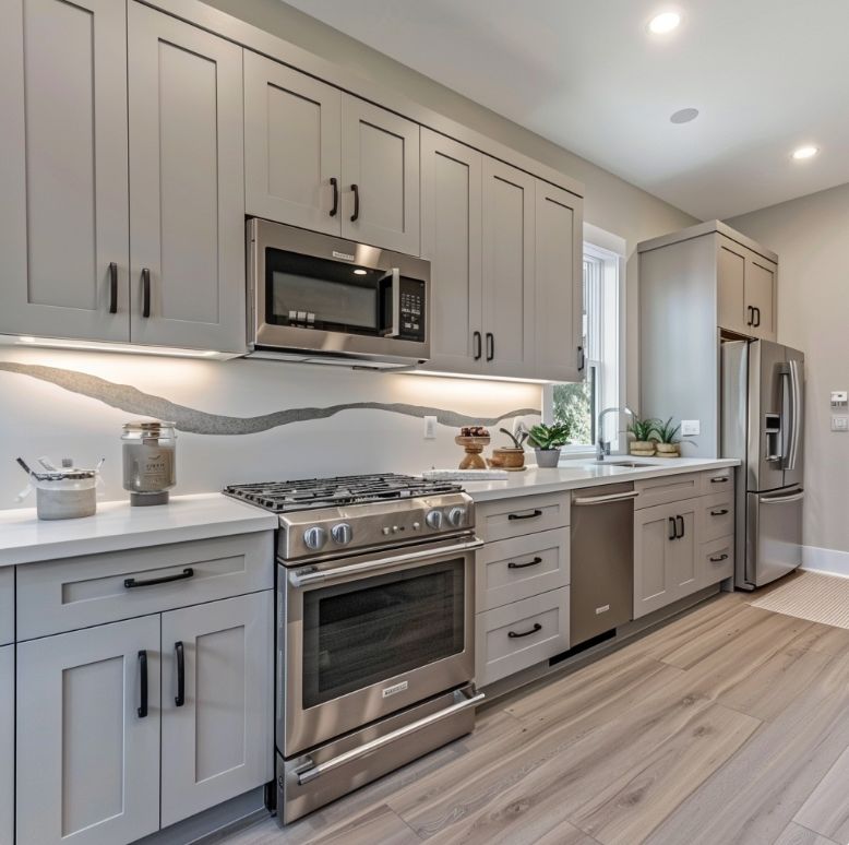 Finished kitchen renovation project by Richmond VA remodeling team