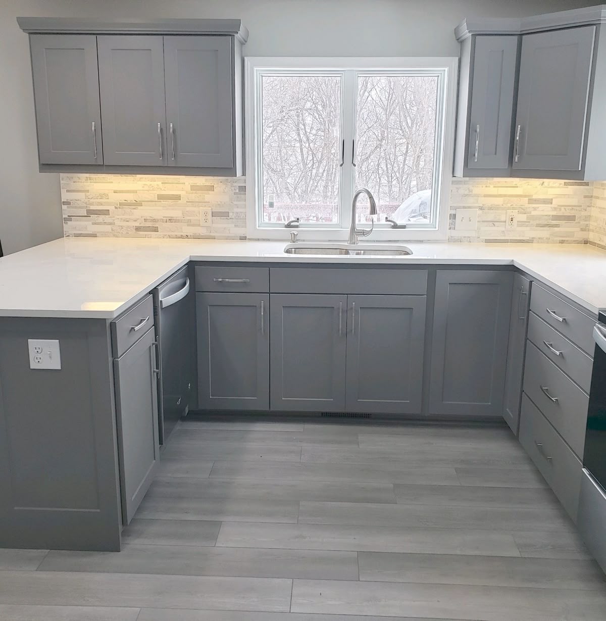 Kitchen remodeling design with updated cabinets and finishes
