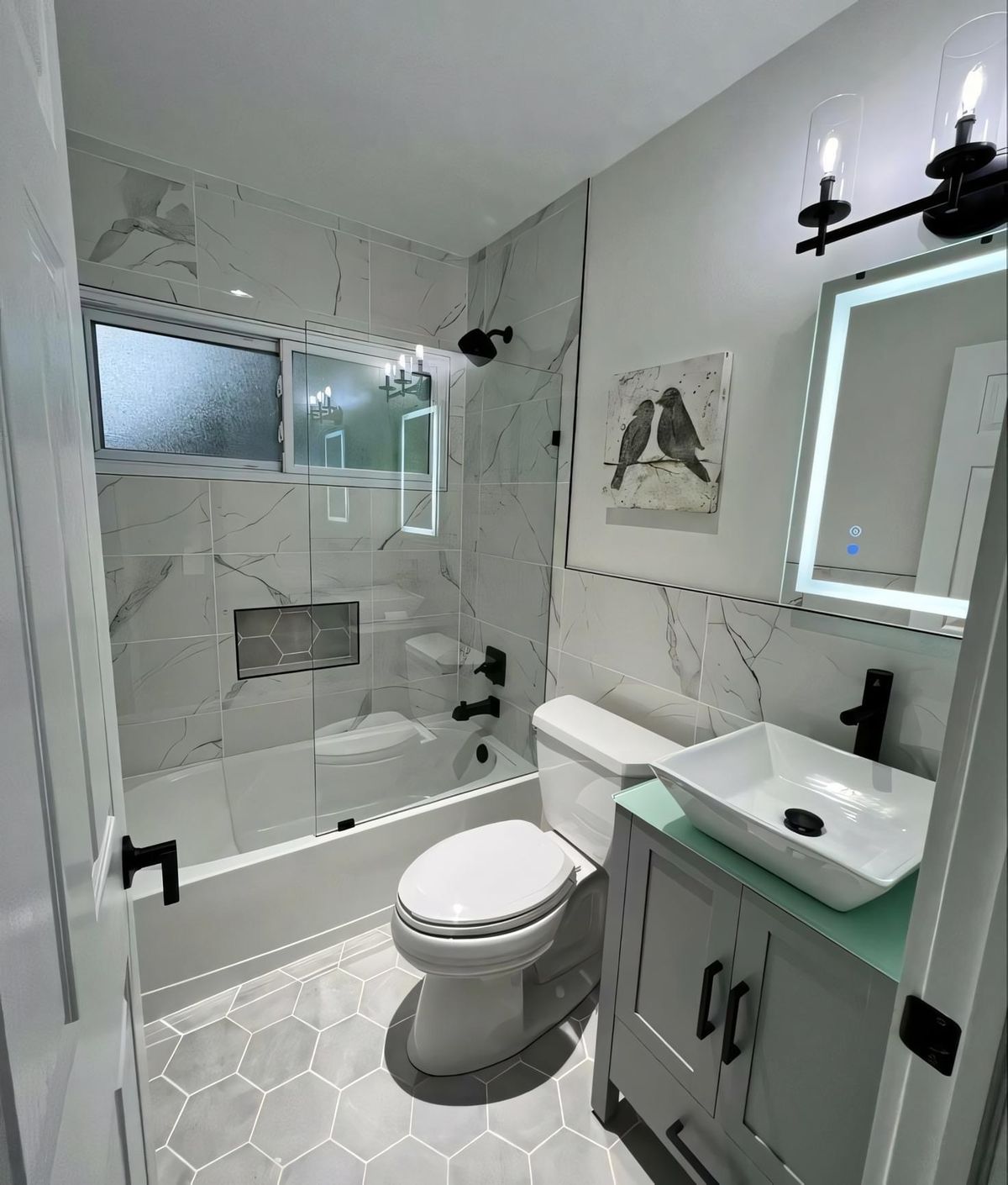 Modern bathroom renovation project for a Richmond area home