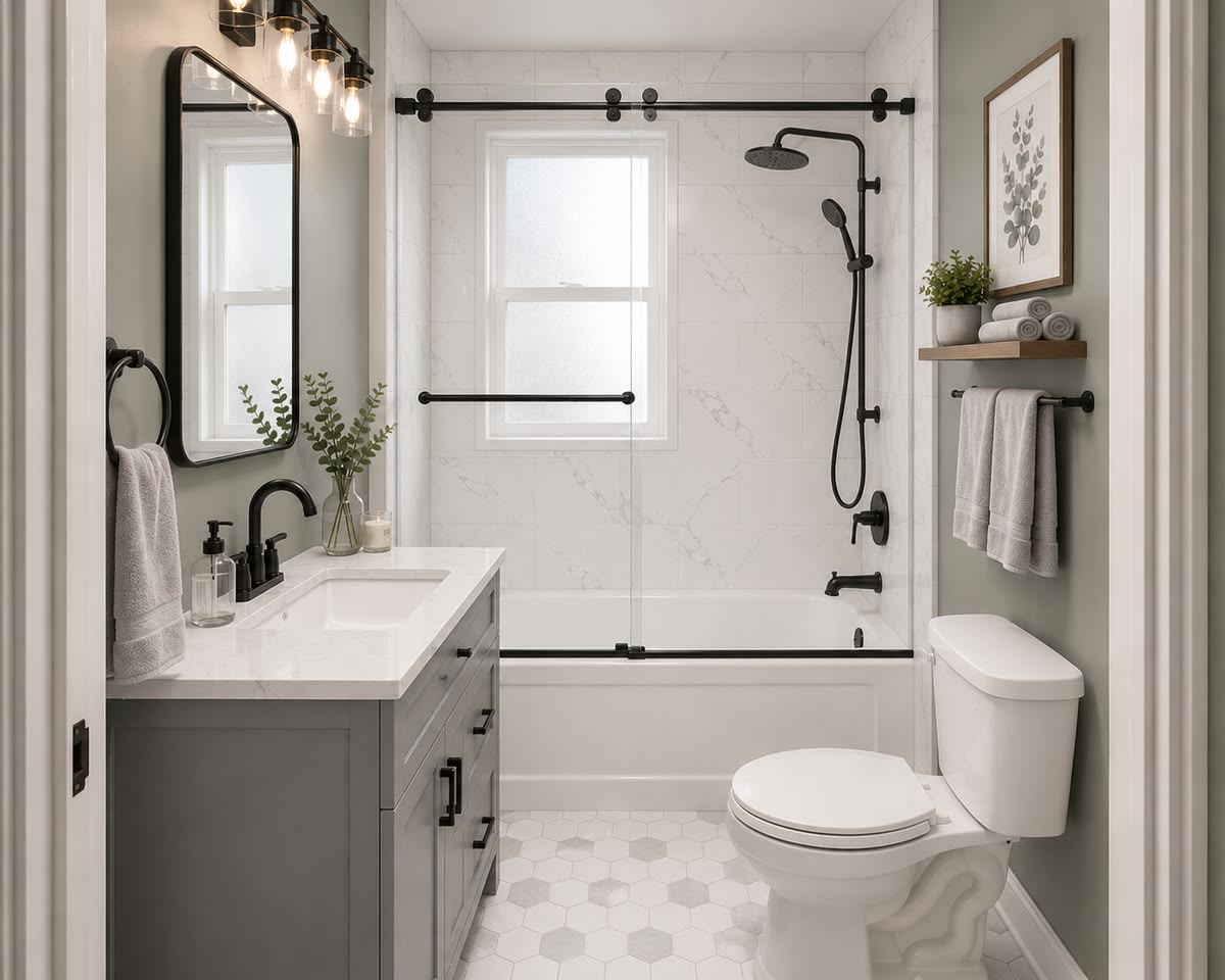 Bathroom remodeling project in Richmond VA with updated design and finishes