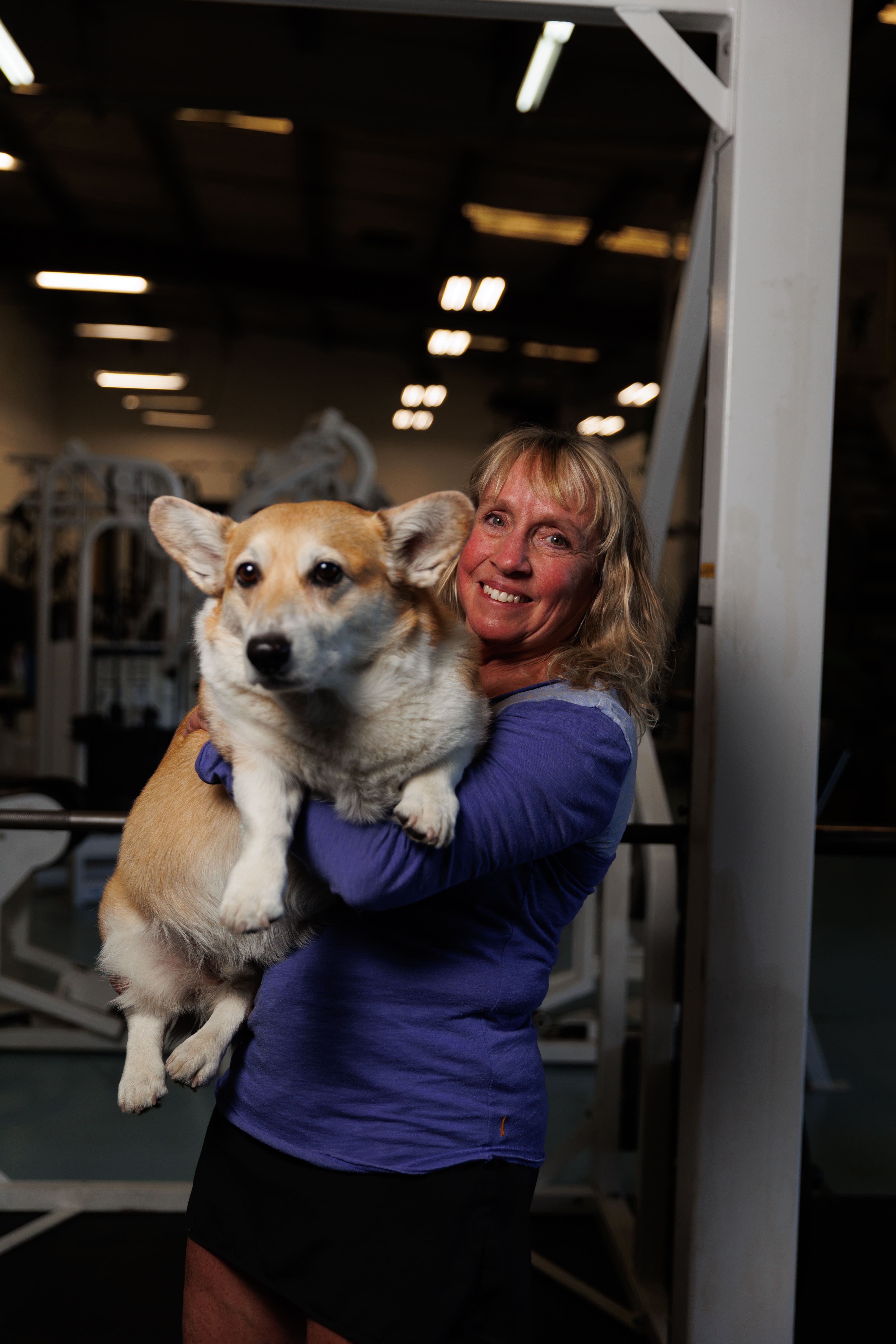 Mountains' Edge Fitness owner and mascot