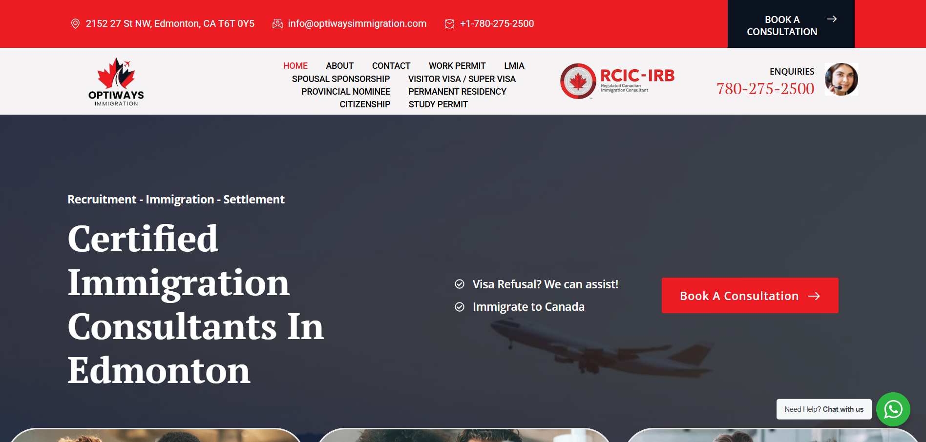 Optiways Immigration website