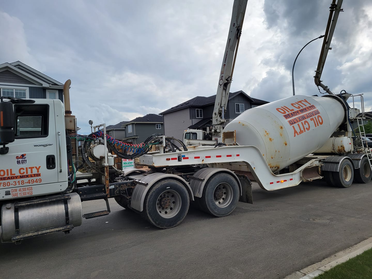 Ready mix concrete being poured on site