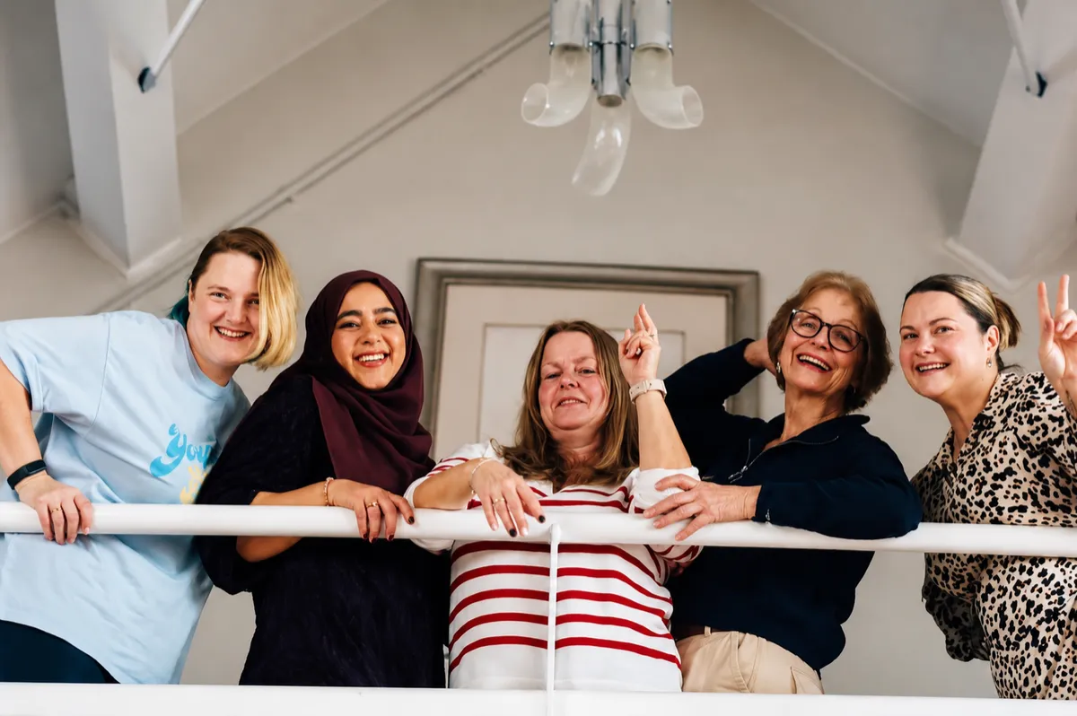 Women connecting during a retreat