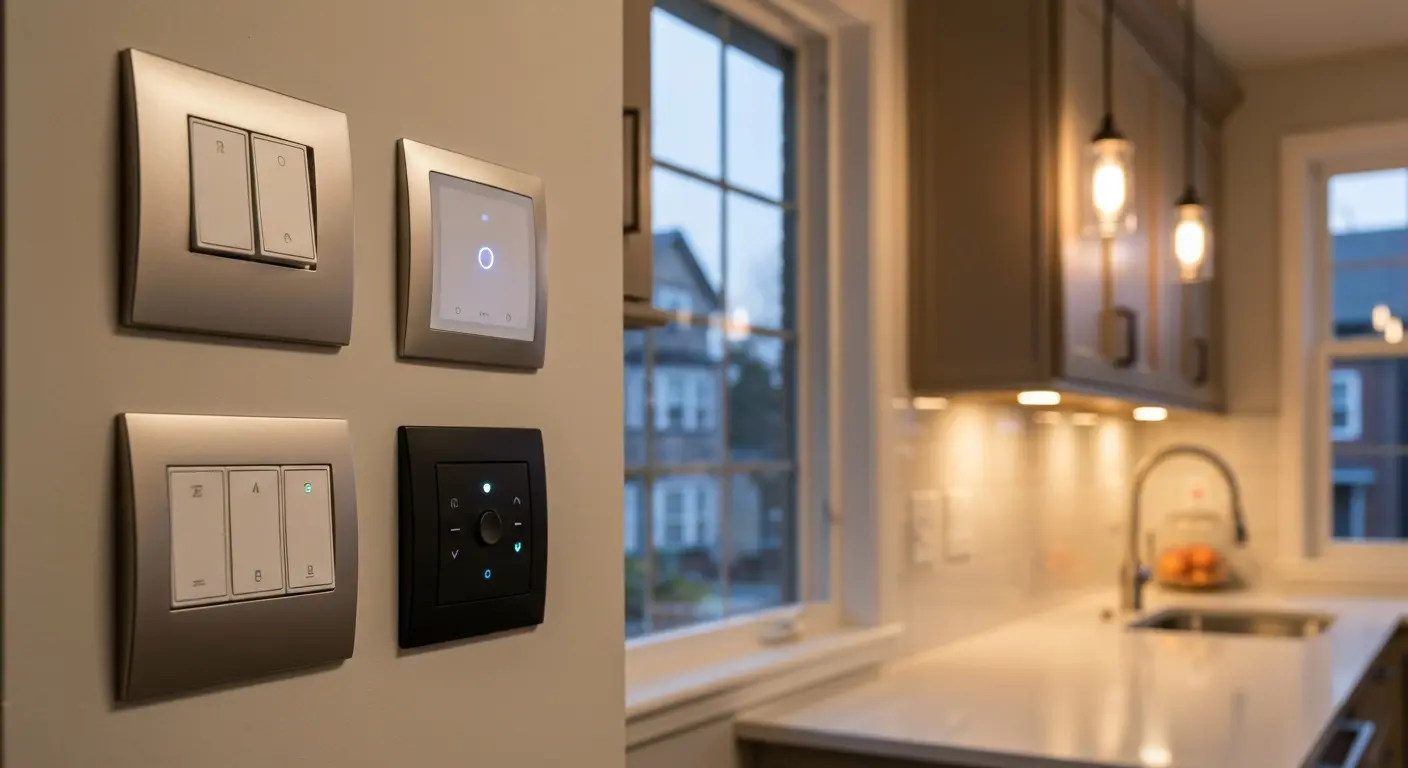 Kitchen lighting dimmer and smart control installation