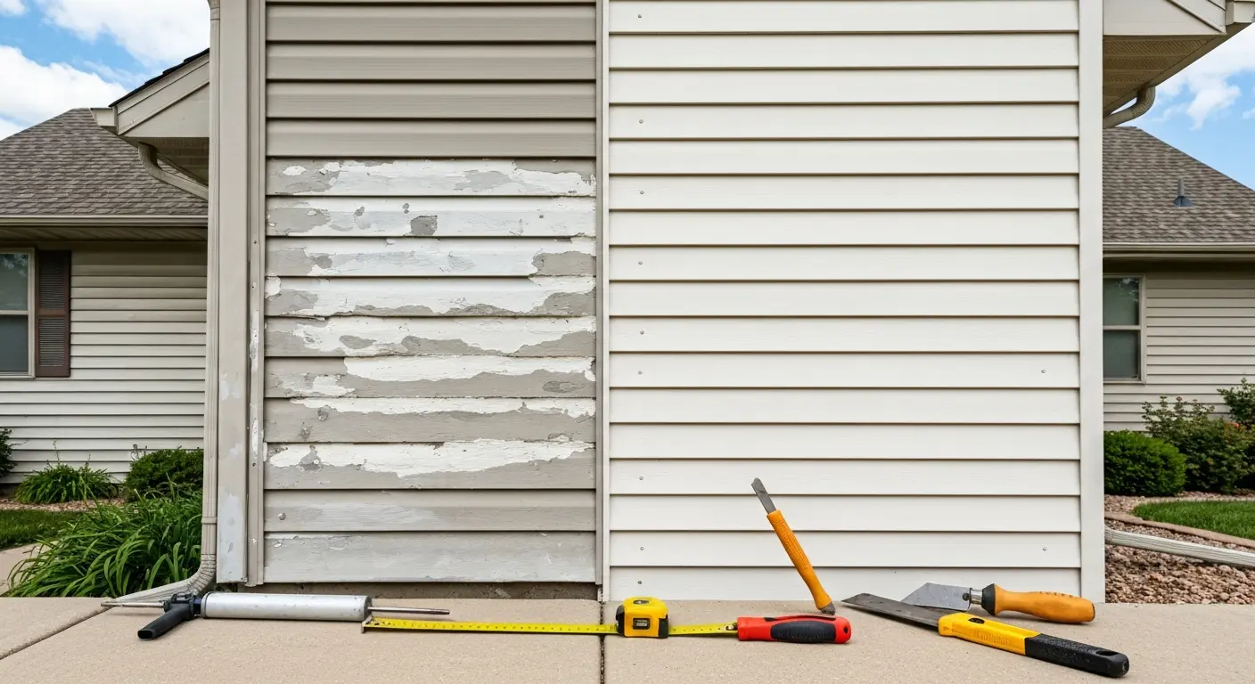 Siding repair work