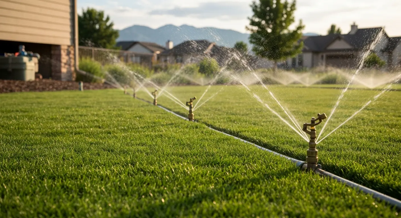 Residential sprinkler installation in Colorado