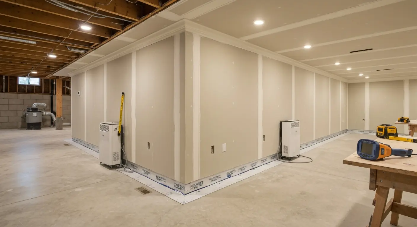 Finished basement renovation