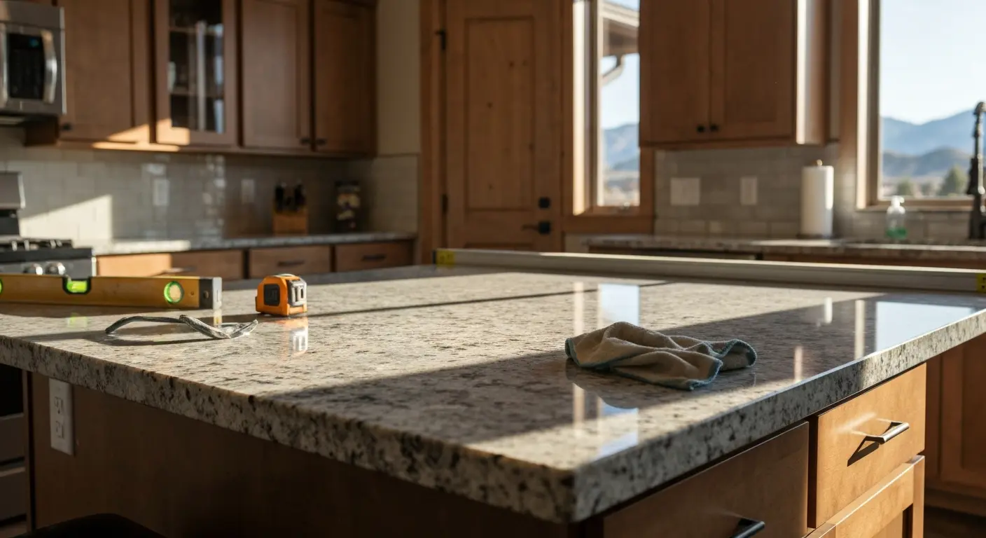 Kitchen countertop installation