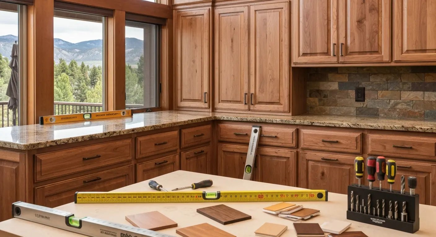 Custom kitchen cabinet installation