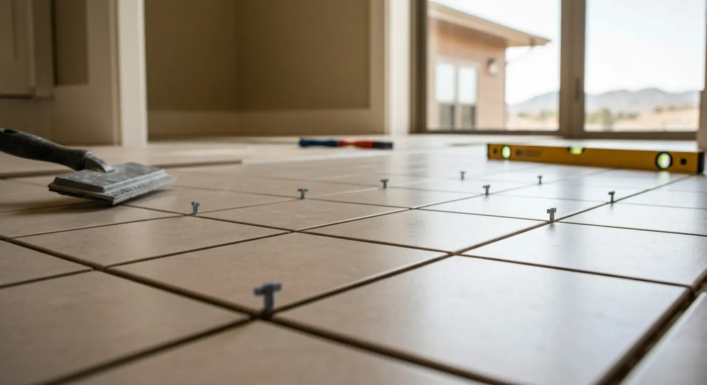 Bathroom tile flooring installation